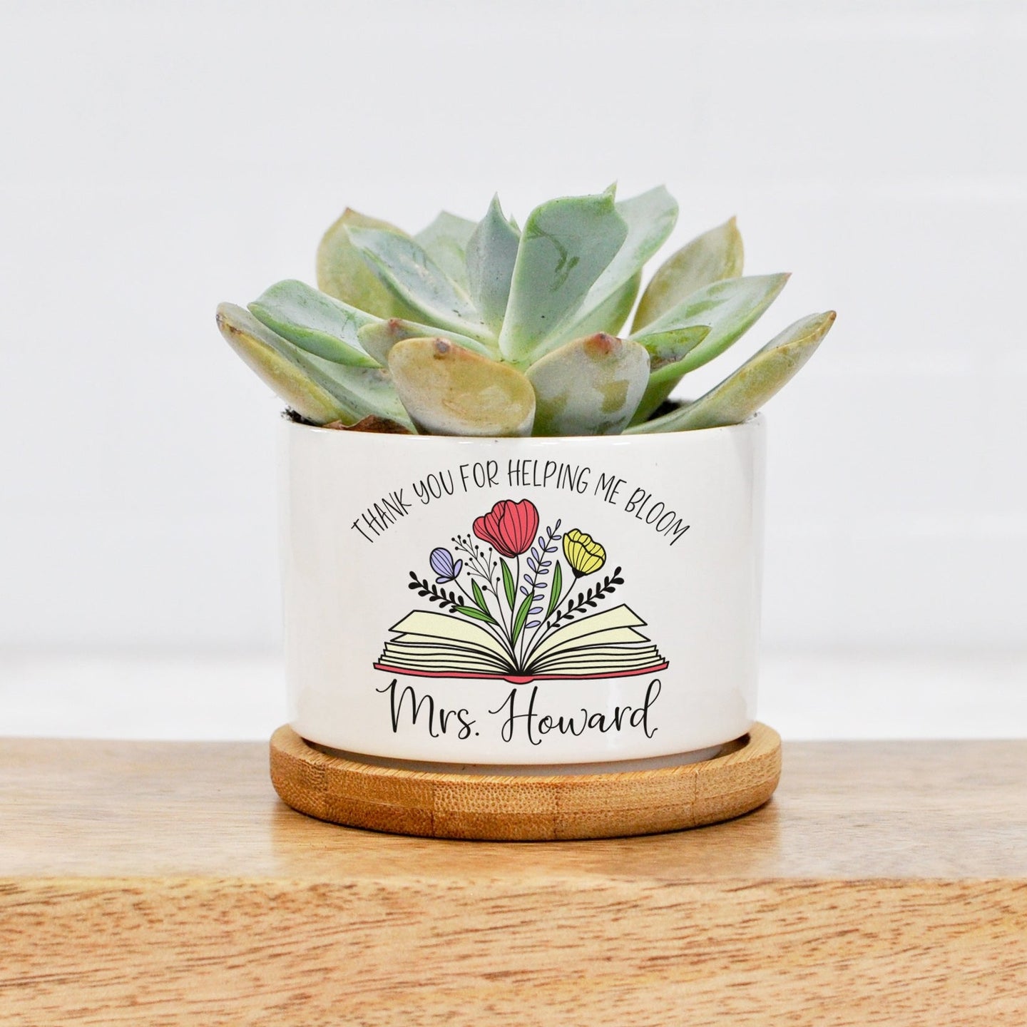 Thank You For Helping Me Bloom Mini Planter | Teacher Appreciation Gift